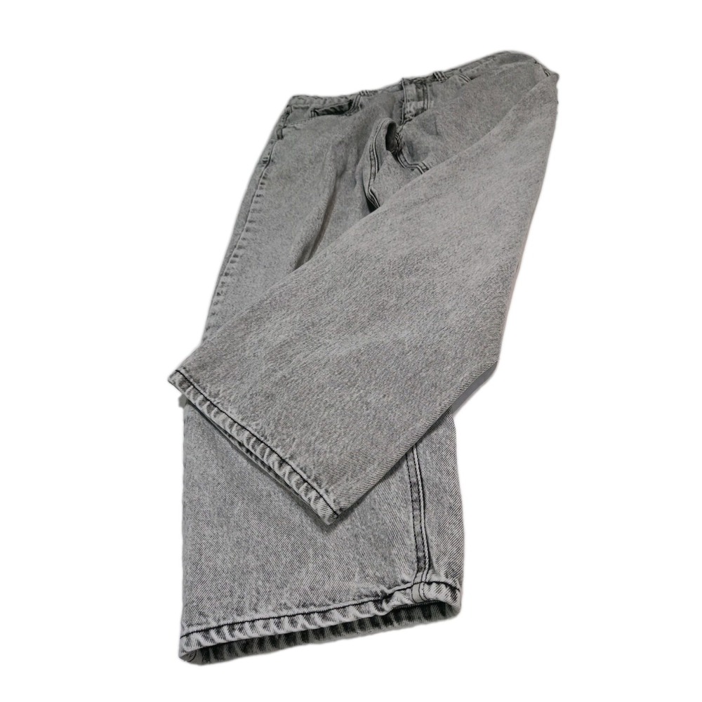 Empyre Baggy Jeans Mens 32x26 Gray Acid Wash Skater Denim Y2K Wide Leg Pants - Picture 3 of 14